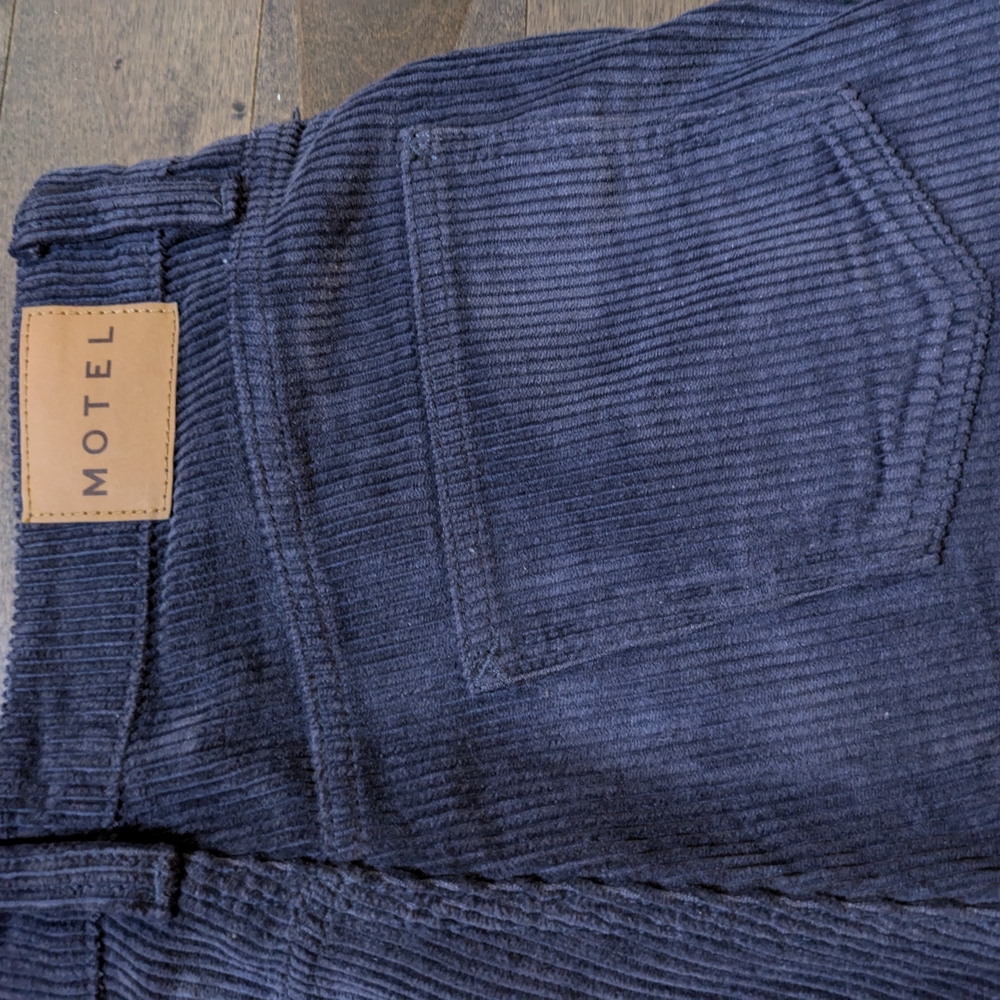 Motel Rocks Navy Corduroy Parallel Pants - Picture 5 of 5